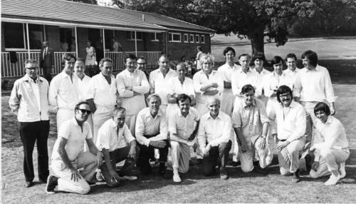 The first cricket match was played at Lords in 1814, so we were inspired to share this photograph of the Sunnyside Cricket Team. They played a team of Town Councillors and War Memorial Estate people (some of the people kneeling down) as part of the celebration for the opening of their new pavillion at East Court on 11th September 1973 - from East Grinstead Museum Facebook Page